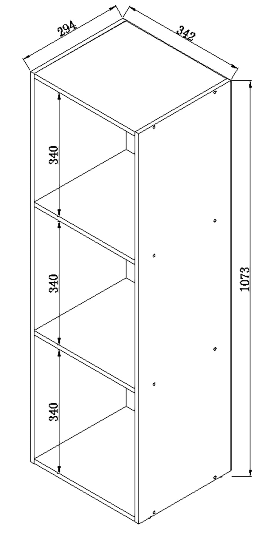 Plade/Vinylreol, H.115 x B.34 x D.29 cm