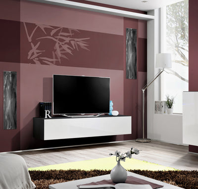 TV bord til vægophæng - RTV 30 sort/blank hvid