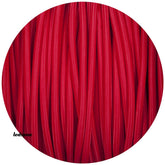 Textilkabel Lampenkabel Textilleitung 2x0.75mm², Rund, Rot