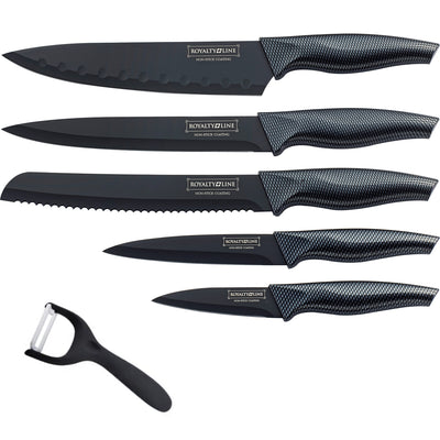 Knivsæt med 5 styks knive og skræller
