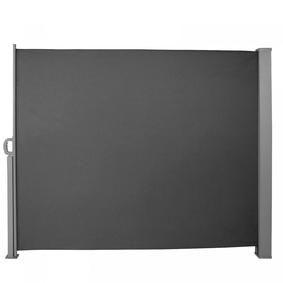 Sidemarkise - Udtrækkelig, 180x500 cm, Vandtæt, Uigennemsigtig, Antracit.