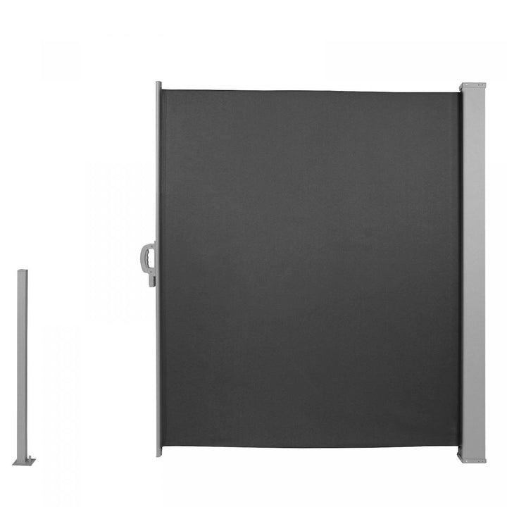 Sidemarkise - udtrækbar, 160x500 cm, vandtæt, antracit
