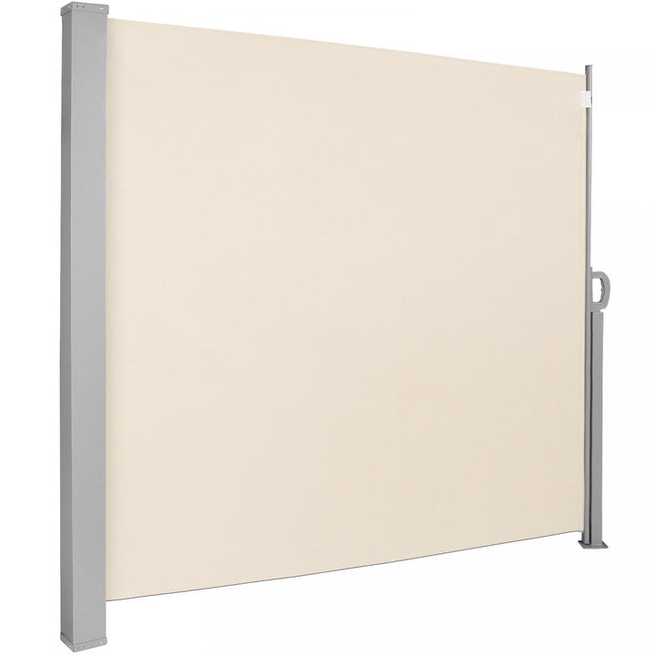 Sidemarkise - udtrækbar, 180x500cm, vandtæt, uigennemsigtig, beige