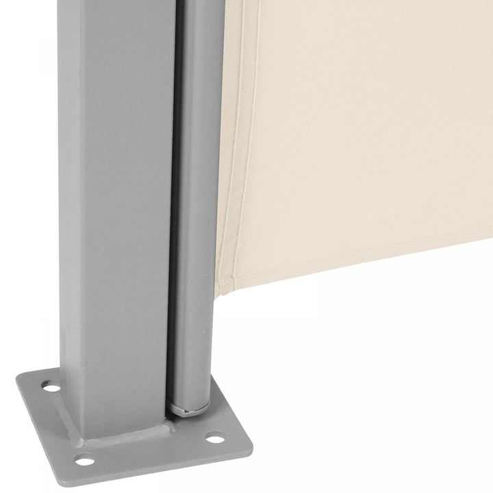 Sidemarkise - udtrækbar, 180x500cm, vandtæt, uigennemsigtig, beige