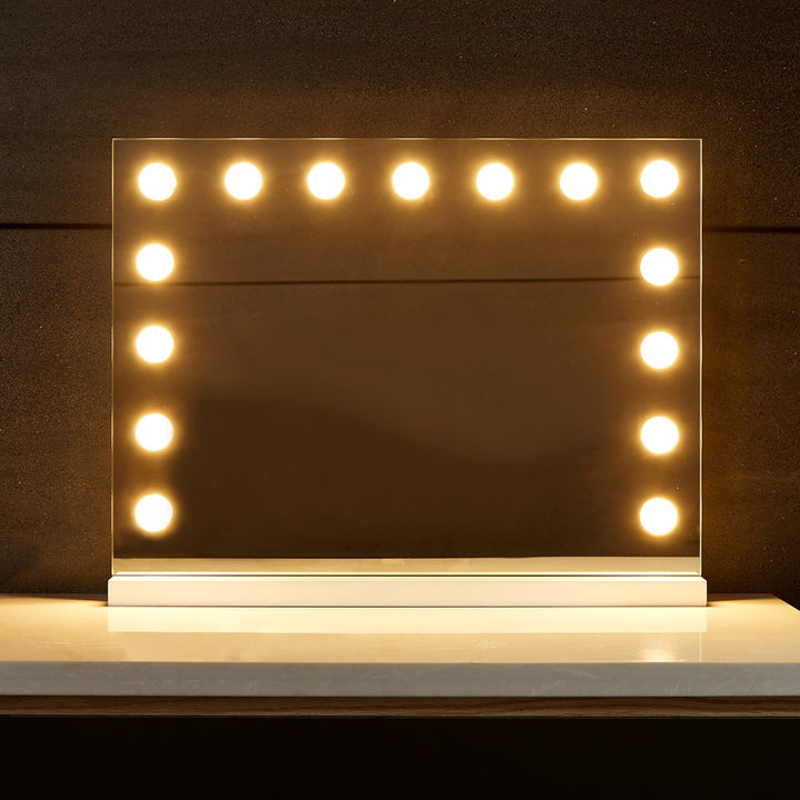 Aquamarin® Hollywood spejl med LED, dæmpbart, touch, 58 x 43 cm