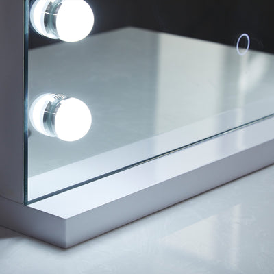Aquamarin® Hollywood spejl med LED, dæmpbart, touch, 58 x 43 cm