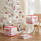 2 x opbevaringsbokse til julepynt / julekugler, plads til 128 julekugler