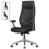 Amstyle kontorstol i OXFORD læder kan justeres i højden og i ryggen