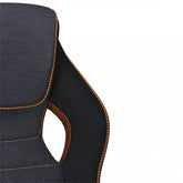 Orange detaljer på Amstyle 'Valentino' gamer stol i sort/grå
