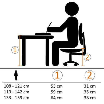 Skrivebordsstol til børn i sort fra Amstyle - Lammeuld.dk