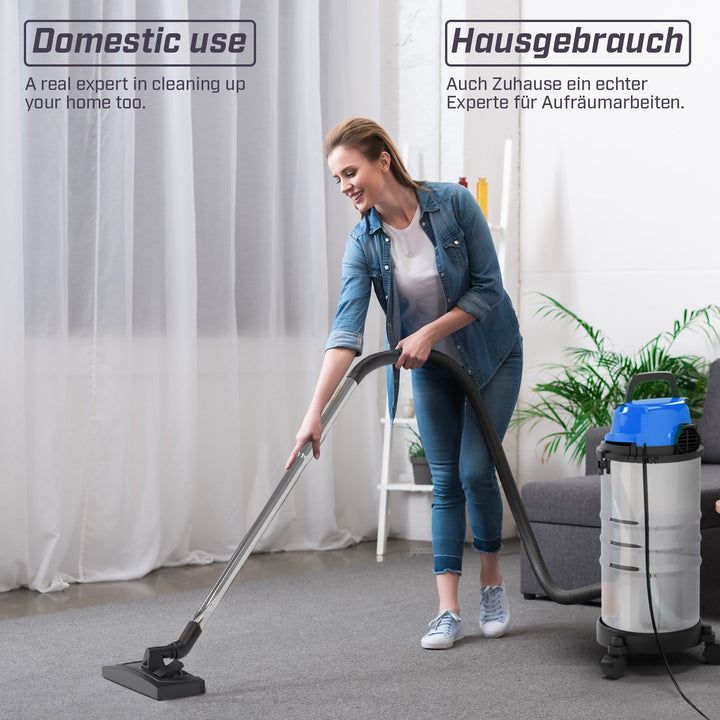 Industristøvsuger - 2300 W effekt, 30 liter, blå