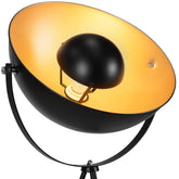 Gulvlampe med stativ - LED, højde 130-139 cm, drejelig, 60 W, E27, sort-guld
