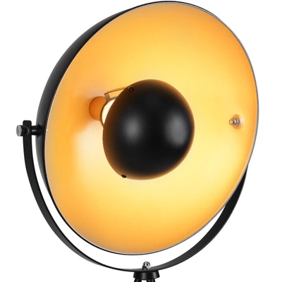 Gulvlampe med stativ - LED, højde 130-139 cm, drejelig, 60 W, E27, sort-guld