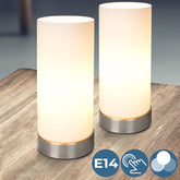 Bordlamper med lysdæmper touch-funktion - sæt af 2, E14, dæmpbar, LED