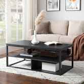 Moderne sofabord med masser af plads i tidløst design, sort