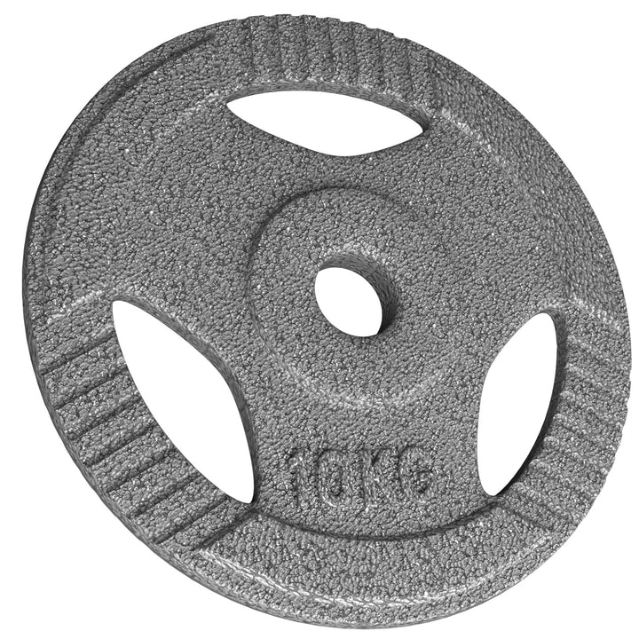 Vægtskiver - 1 x 10 kg, lavet af støbejern, med håndtag, 30 mm hul, til vægtstang og håndvægt