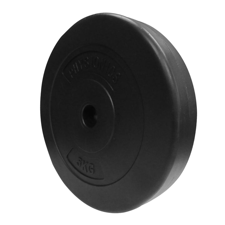 Vægtskiver - 2 x 5 kg, 27 mm, plastik, sorte