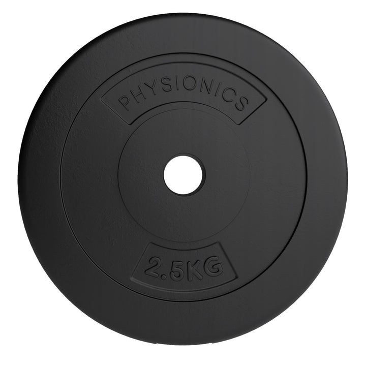 Vægtskiver - 2 x 2,5 kg, Ø 31 mm, plastik, sorte
