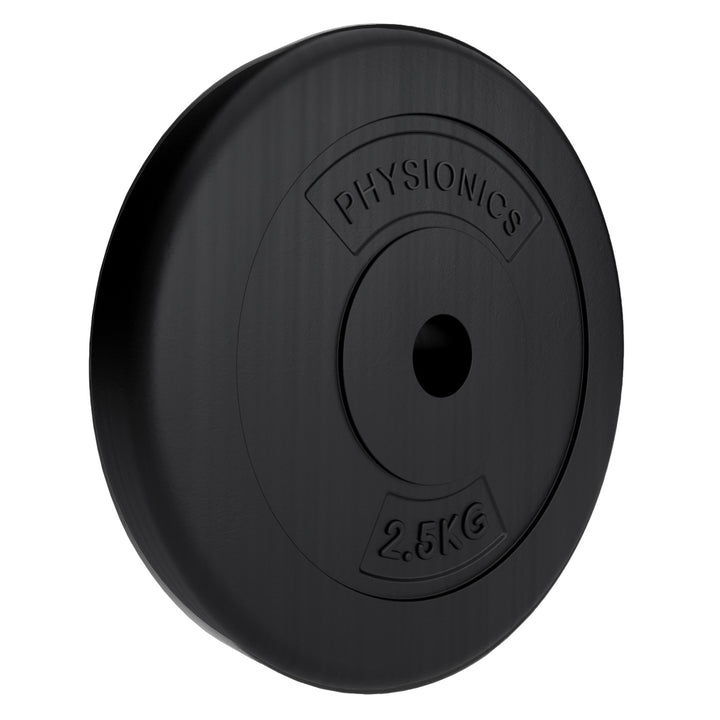 Vægtskiver - 2 x 2,5 kg, Ø 31 mm, plastik, sorte