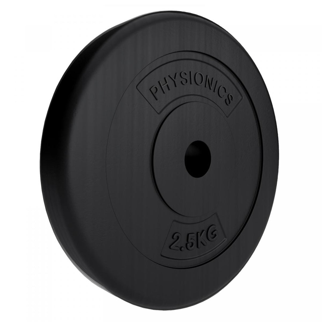 Vægtskiver - 2 x 2,5 kg, Ø 31 mm, plastik, sorte