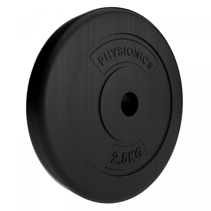 Vægtskiver - 2 x 2,5 kg, Ø 31 mm, plastik, sorte