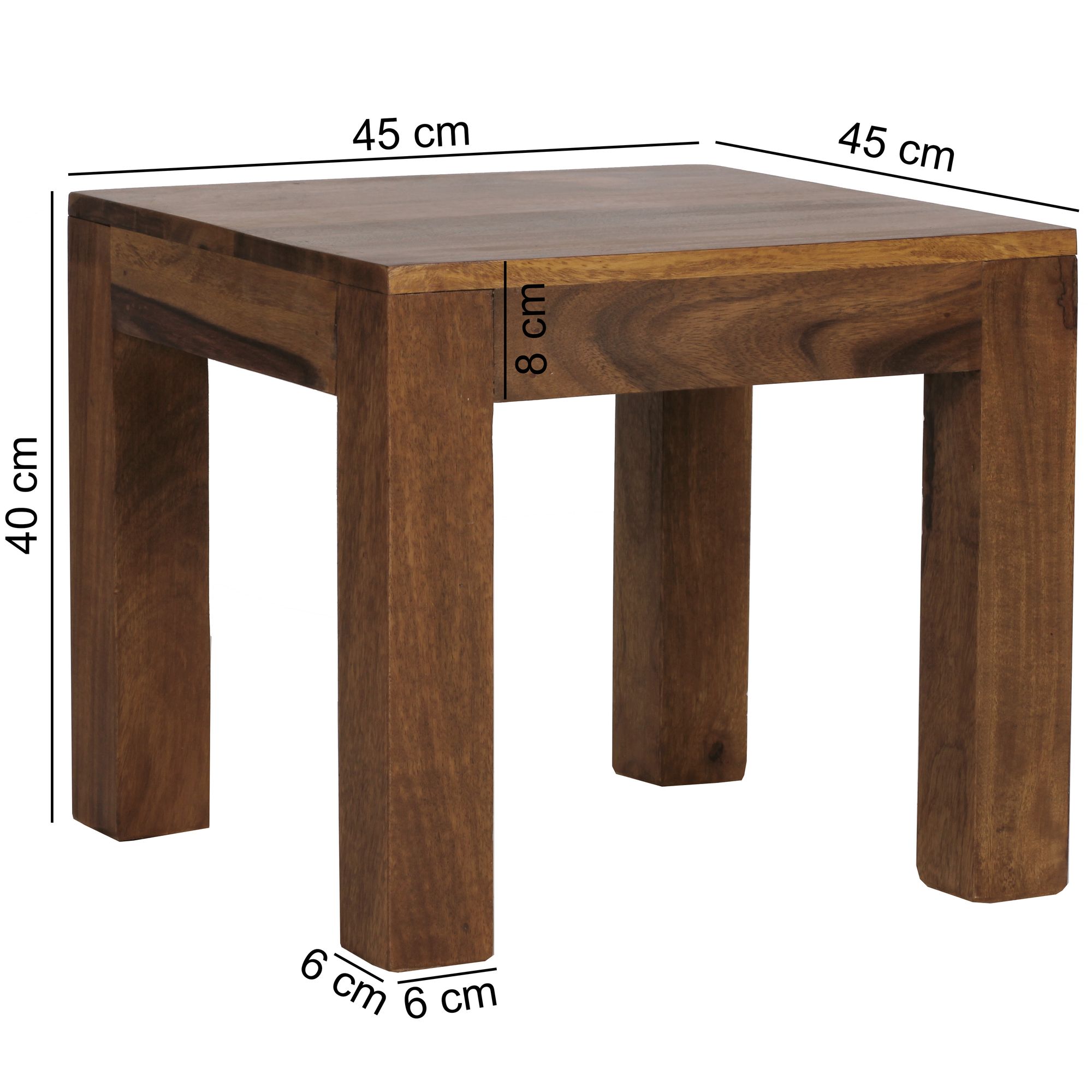 Sofabord i massivt træ, 45 cm - Lammeuld.dk