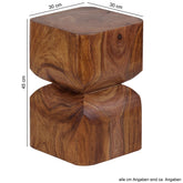 WOHNLING sidebord brunt træbord Rustikt dekorativt bord lille serveringsbord - Lammeuld.dk