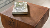 WOHNLING sidebord brunt træbord Rustikt dekorativt bord lille serveringsbord - Lammeuld.dk