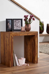 Wohnling massivt træbestillingsbord MUMBAI 60 x 35 x 60 cm stue bord Sheesham NY - Lammeuld.dk