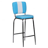 American Diner barstol i blå og hvid