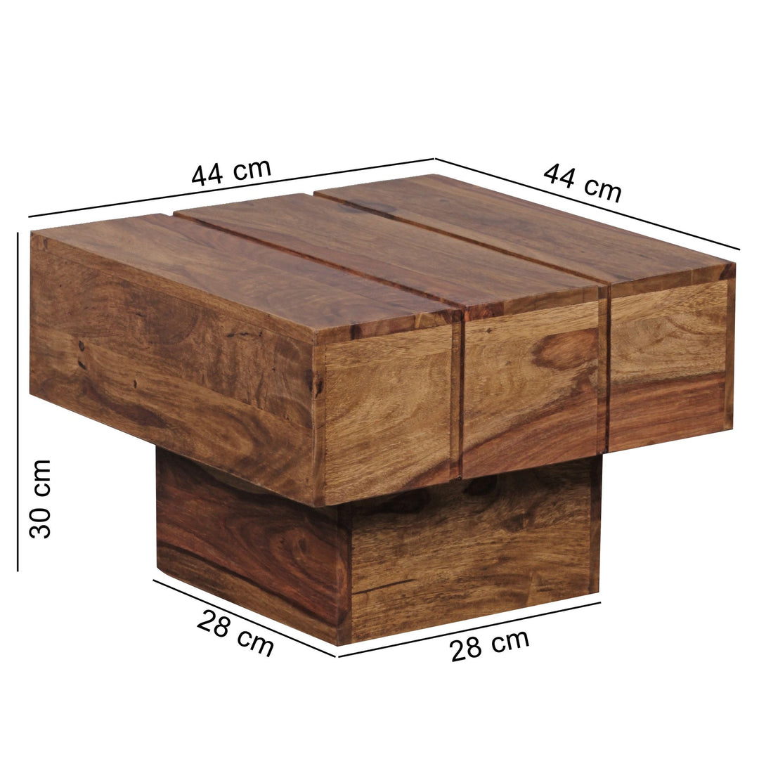 Resident Sofabord Massivt træ Sheesham Sidebord SIRA Cube Ny - Lammeuld.dk