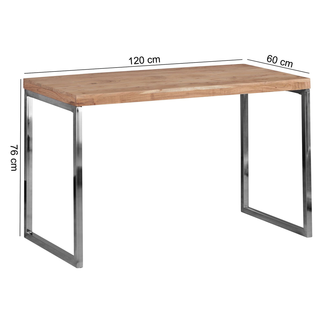 LEVENDE DESK skrivebord GUNA massivt træ akacia computerbord 120 cm bærbart bord moderne - Lammeuld.dk