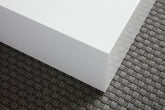 Stue sofabord monoblok MDF træbord hvid 60 cm firkant - Lammeuld.dk