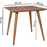 Resident spisebord REPA 80 x 80 cm Sheesham massivt træbord - Lammeuld.dk