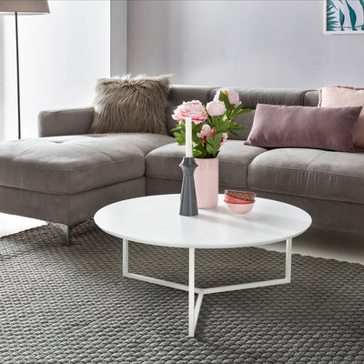 Sofabord i tidløst, moderne design , hvid - Lammeuld.dk