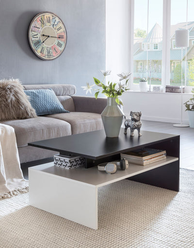 Sofabord med opbevaring - 90 x 60 cm - Lammeuld.dk