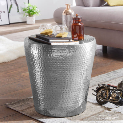 Sofabord i aluminium - sølv - Lammeuld.dk