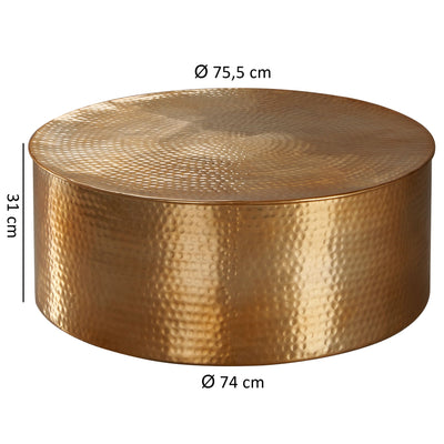Enestående Sofabord i Aluminium Guld 75 cm - Lammeuld.dk