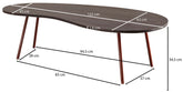 Sofabord i acacietræ, 122x35x63 cm - Lammeuld.dk
