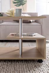 Sofabord med hjul - 105 x 48,5 x 60 cm - Lammeuld.dk