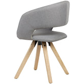 Spisebordsstol, lysegrå polstret køkkenstol 110 kg - Lammeuld.dk