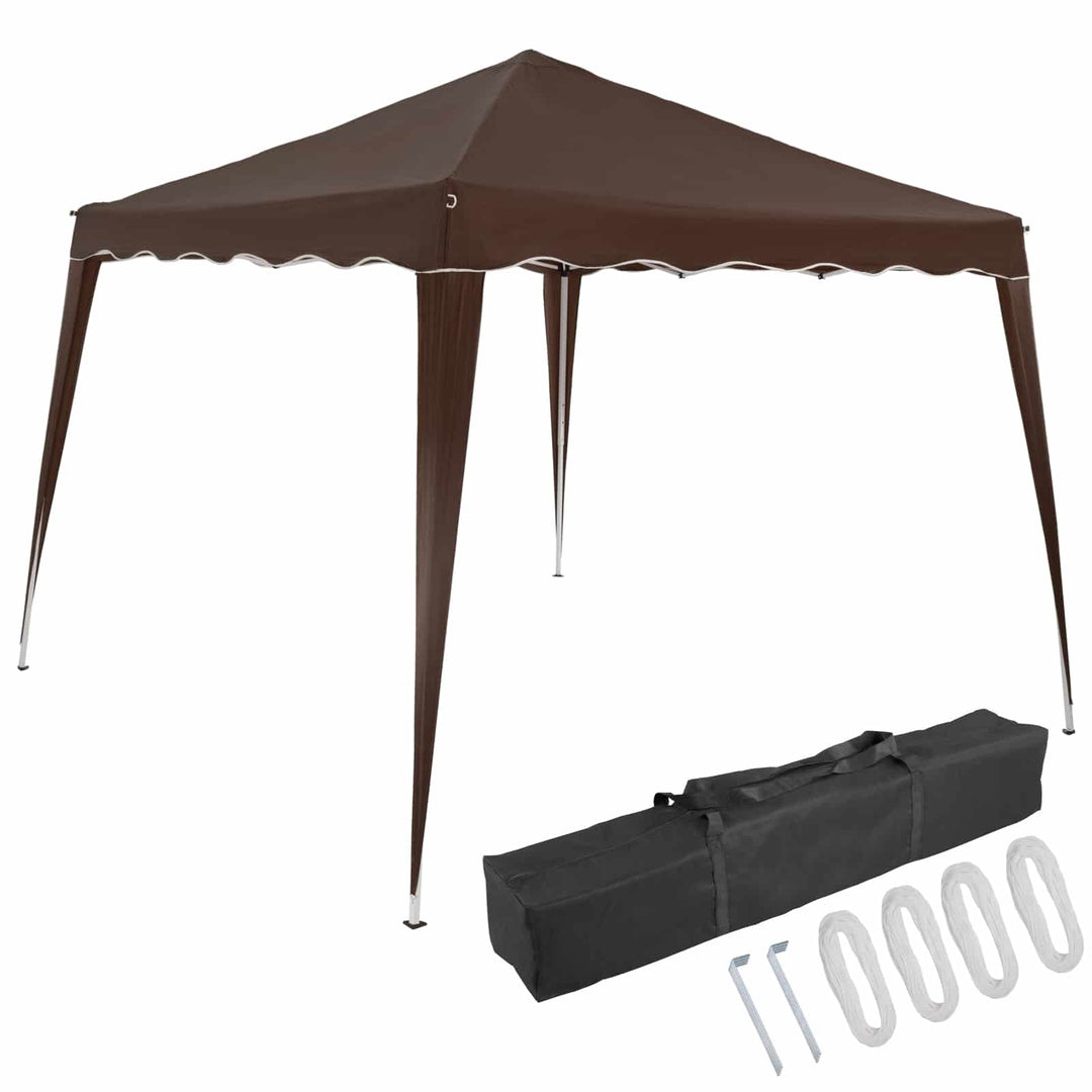 Pop Up Gazebo mørkebrun 3x3m