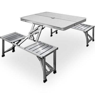Picnicbord & stole sæt aluminium sammenfoldelig