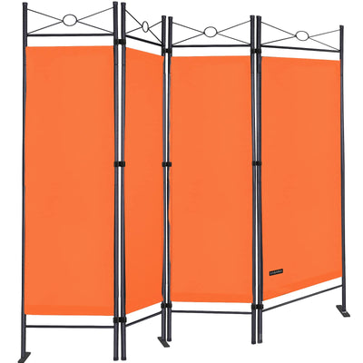 Room Devider Lucca Orange 4 Panels