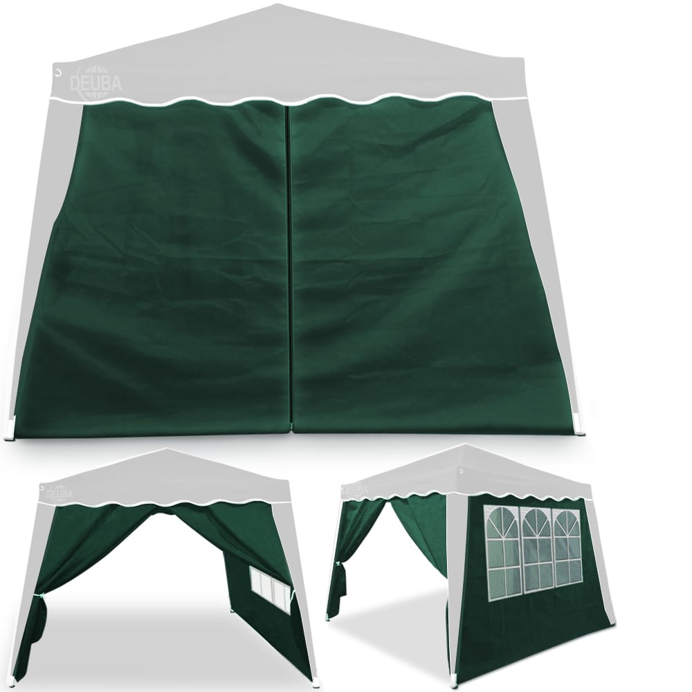 Gazebo sidepanel Capri 2pcs grøn 3x3m