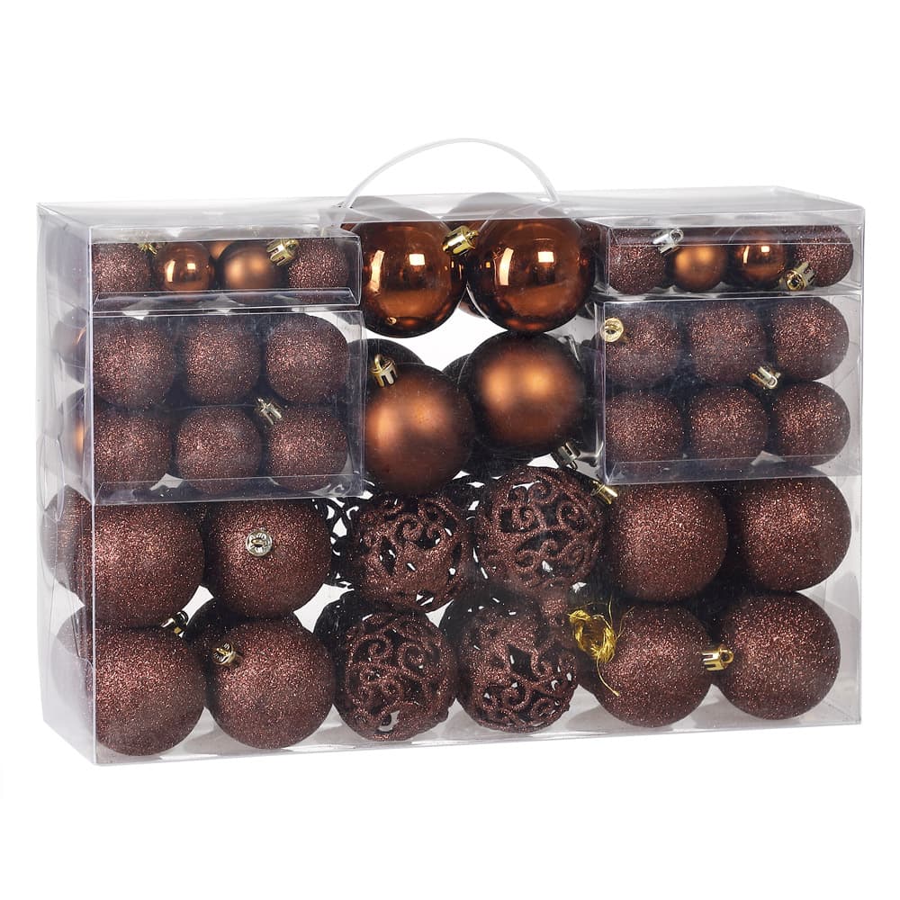 Julebauble 100pcs brun