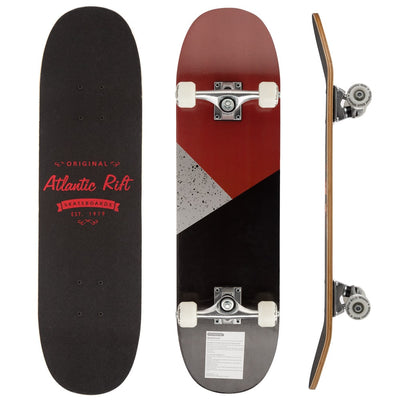 Skateboard Red Maple Wood Abec 9 Ball Bearing