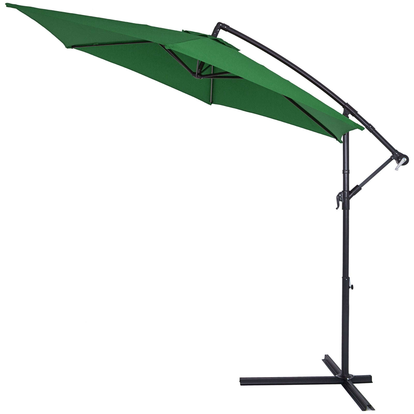 Cantilever Parasol Green 3,3 m Crank & Tilt