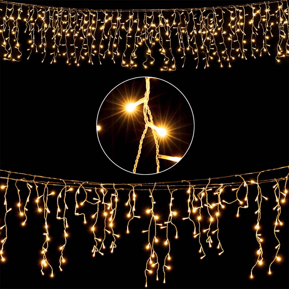 Icicle Lights Warm White 15m Outdoor