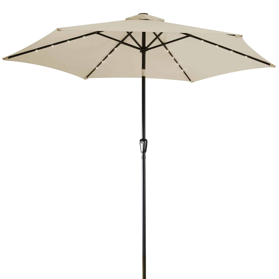 LED Solar Parasol Miami Beige 270 cm